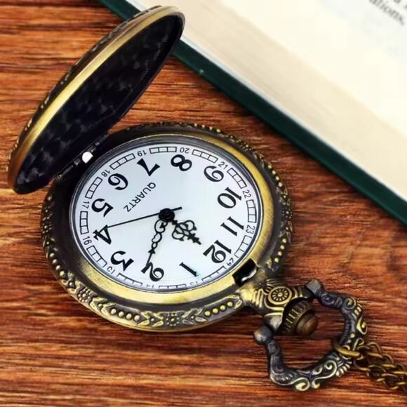 Gold Alice in Wonderland Pocket Watch Cosplay Steampunk  Gold Alice in Wonderland Pocket Watch Cosplay Steampunk Christmas Birthday Gift